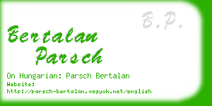 bertalan parsch business card